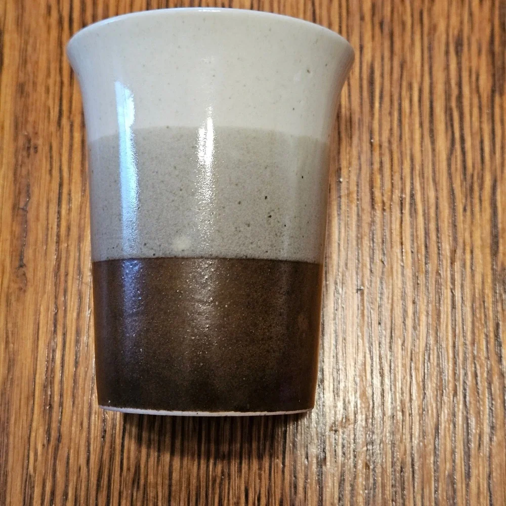 Vintage Country‎ Goose Stoneware Cup Ceramic Speckled Cup Brown Grey